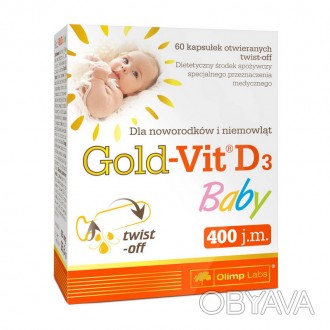 
 
 Gold-Vit D3 Baby от Olimp – необходим для правильного роста и развития детск. . фото 1