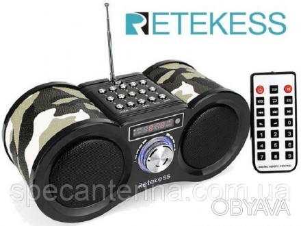 Cтерео FM радиоприемник V113-R с пультом ДУ, MP3 (USB/TF CARD), динамик 2х1.6 Вт. . фото 1