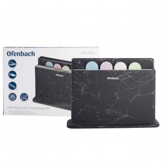 Набор Ofenbach NB 100200: блок для ножей и набор разделочных досок с текстурной . . фото 2