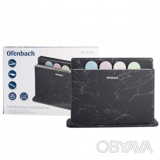 Набор Ofenbach NB 100200: блок для ножей и набор разделочных досок с текстурной . . фото 1