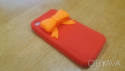 3D мягкий силиконовый чехол с бантом для Apple.. . фото 1