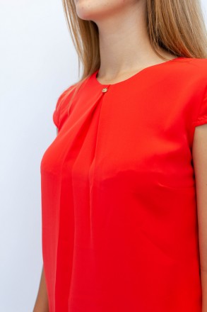 
Легкая блузка от турецкой фабрики Nice. Блузка однотонного кораллового цвета. М. . фото 7