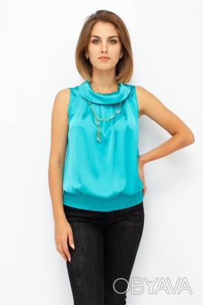 
Легкая блузка от турецкой фабрики Aras. Блузка голубого цвета. Материал блузки . . фото 1
