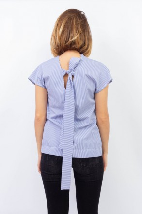 
Легкая блузка от турецкой фабрики Aron. Цвет блузки белый с синими полосками. М. . фото 3