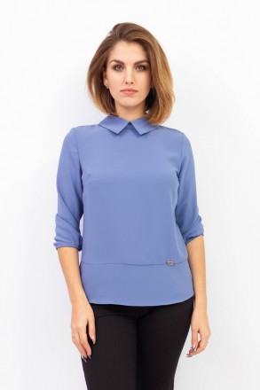 
Легкая блузка от турецкой фабрики Mer. Цвет блузки однотонный голубой. Материал. . фото 2