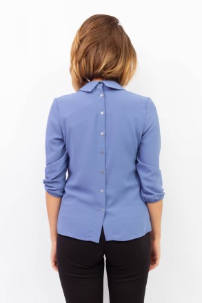 
Легкая блузка от турецкой фабрики Mer. Цвет блузки однотонный голубой. Материал. . фото 5