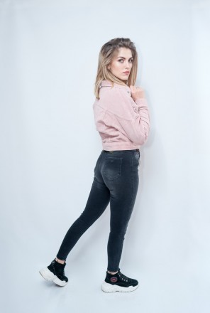 
Легкая летняя джинсовая куртка Dilvin нежного розового цвета. Куртка свободного. . фото 4
