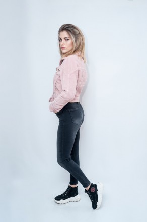 
Легкая летняя джинсовая куртка Dilvin нежного розового цвета. Куртка свободного. . фото 3