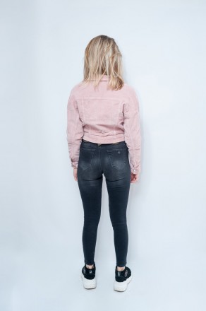 
Легкая летняя джинсовая куртка Dilvin нежного розового цвета. Куртка свободного. . фото 5