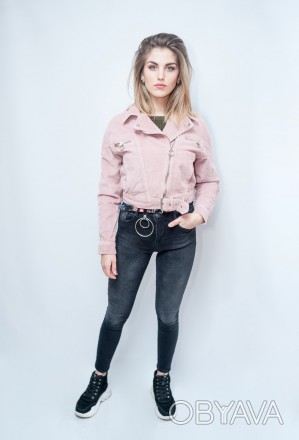 
Легкая летняя джинсовая куртка Dilvin нежного розового цвета. Куртка свободного. . фото 1