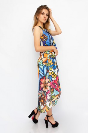 
Оригинальное платье Excup в пол, производство Турция. Платье с абстрактным прин. . фото 4