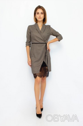 
Стильное платье Ladyform, производство Турция. Платье коричневого цвета, с черн. . фото 1