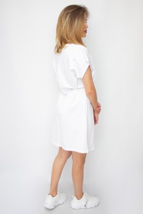
Повседневное платье Mixray, легкое, белый цвет. Платье свободное, длина выше ко. . фото 4