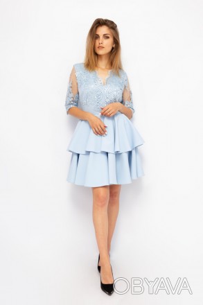
Оригинальное платье Ladyform, производство Турция. Платье голубого цвета с двух. . фото 1