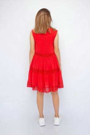 
Повседневное платье Effective, легкое, с подкладкой, яркий красный цвет. Платье. . фото 7
