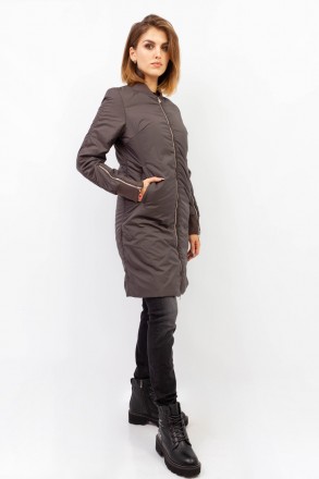 
Демисезонная куртка Svidni темно-серого цвета. Куртка прямая. Ткань легкая, вод. . фото 5