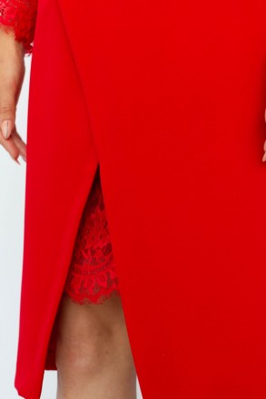 
Нарядное платье Dojery красного цвета, производство Турция. Ткань плотная, немн. . фото 6
