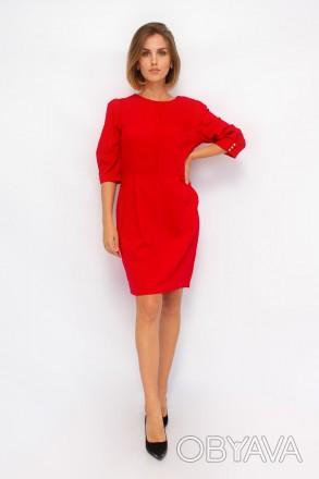 
Стильное платье Asil line красный цвет, производство Турция. Ткань платья плотн. . фото 1