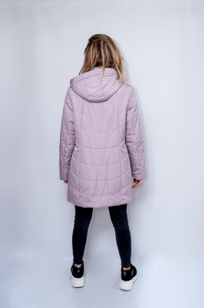 
Демисезонная куртка Cat Elegant средней длины, нежного розового цвета больших р. . фото 3