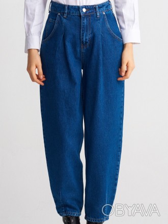 
Прикольные женские джинсы мом, производство Dilvin Турция. Покрой свободный, тк. . фото 1