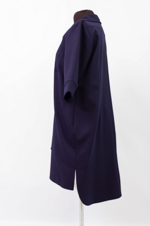 
Оригинальное платье Lazor синего цвета с цветочной вышивкой украшенной бусинами. . фото 3