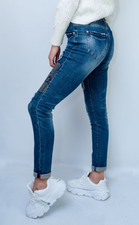 
Классические женские джинсы, производитель Lolo Blues. Покрой зауженный, ткань . . фото 6