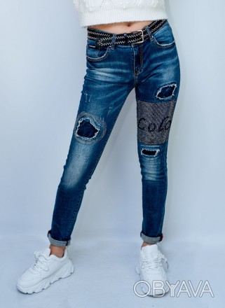
Классические женские джинсы, производитель Lolo Blues. Покрой зауженный, ткань . . фото 1
