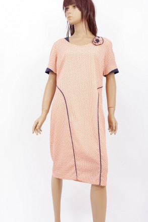 
Оригинальное платье Estee розового цвета с принтом в виде синего горошка, произ. . фото 2