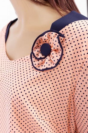 
Оригинальное платье Estee розового цвета с принтом в виде синего горошка, произ. . фото 5