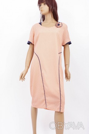
Оригинальное платье Estee розового цвета с принтом в виде синего горошка, произ. . фото 1