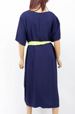 
Оригинальное платье Kaner цвет синий с салатовыми элементами, производство Турц. . фото 5