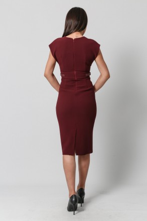 
Оригинальное платье Bechetti бордового цвета, производство Турция. Ткань мягкая. . фото 4