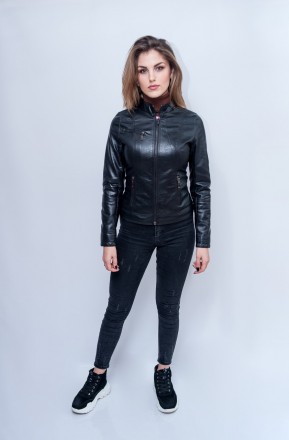 
Куртка косуха Angmifer 990 классического черного цвета это универсальное решени. . фото 2