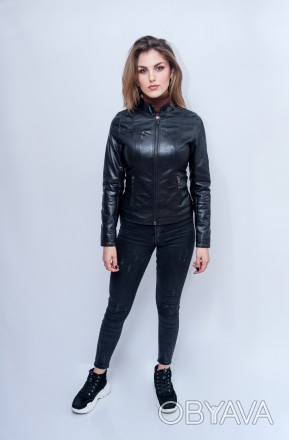 
Куртка косуха Angmifer 990 классического черного цвета это универсальное решени. . фото 1