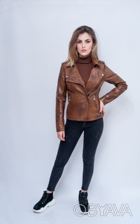 
Крутая куртка косуха от Lanmas шикарного коричневого цвета. Материал куртки пло. . фото 1