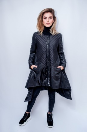 
Демисезонная куртка Boruoss классического черного цвета. Качество - фабричный К. . фото 2