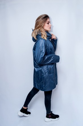 
Демисезонная куртка Visdeer средней длины, оригинального светло-синего цвета бо. . фото 4