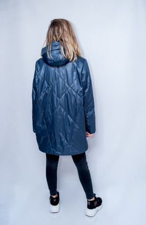 
Демисезонная куртка Visdeer средней длины, оригинального светло-синего цвета бо. . фото 5
