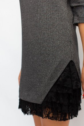 
Стильное платье Ladyform однотонного черного цвета, производство Турция. Покрой. . фото 6