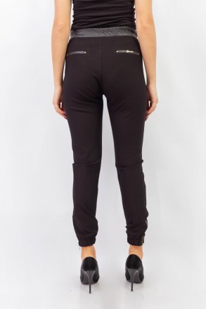 
Стильные женские брюки-джоггеры однотонного черного цвета, производство Esparan. . фото 6