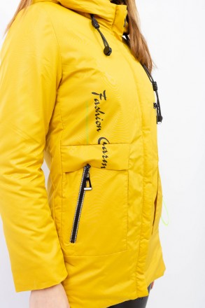 
Стильная демисезонная куртка горчичного цвета. Куртка легкая, материал мягкий и. . фото 7