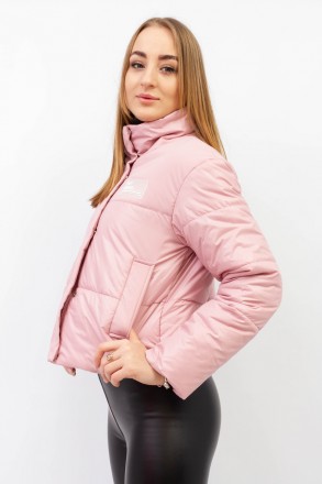 
Укороченная демисезонная куртка SYJ розового цвета. Куртка легкая, материал мяг. . фото 3