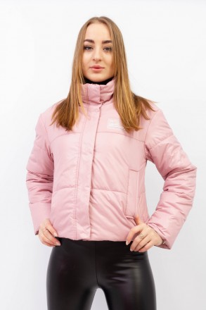 
Укороченная демисезонная куртка SYJ розового цвета. Куртка легкая, материал мяг. . фото 2