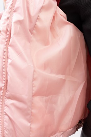 
Укороченная демисезонная куртка SYJ розового цвета. Куртка легкая, материал мяг. . фото 7