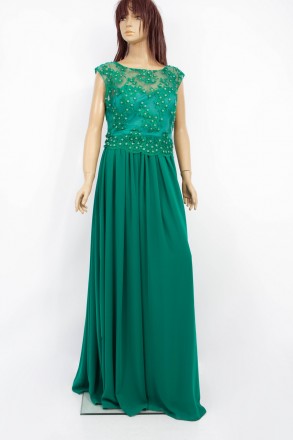 
Нарядное платье зеленого цвета, производство Турция. Платье приталенное, длина . . фото 2