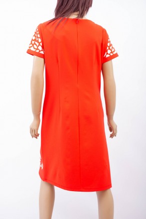 
Оригинальное платье Ayla Bayer красного цвета с белыми элементами, производство. . фото 4