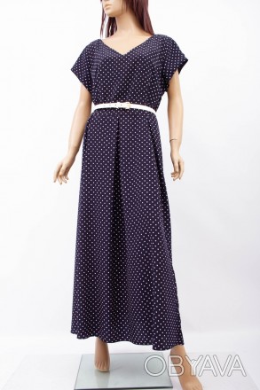 
Оригинальное платье Perletti синего цвета с белыми горошком, производство Турци. . фото 1