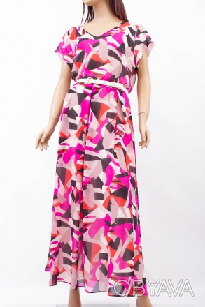 
Оригинальное платье Perletti с абстрактным принтом, производство Турция. Ткань . . фото 1