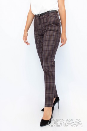 
Классические женские брюки, производство Lolen Турция. Брюки коричневого цвета . . фото 1