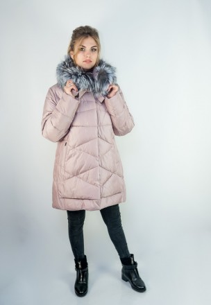
Зимняя куртка Veralba освежающего розового цвета, большие размеры. Качество - ф. . фото 3